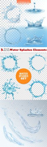 Vectors - Water Splashes Elements