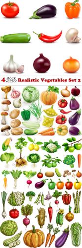 Vectors - Realistic Vegetables Set 2
