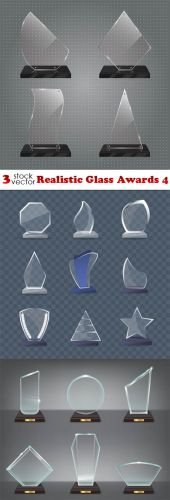 Vectors - Realistic Glass Awards 4