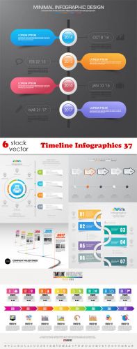 Vectors -- Timeline Infographics 37