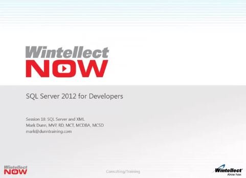 SQL Server and XML Video Training