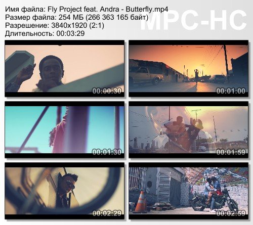 Fly Project feat. Andra - Butterfly (2016) Ultra HD 4K