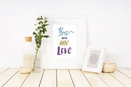 Hand drawn Romantic design kit