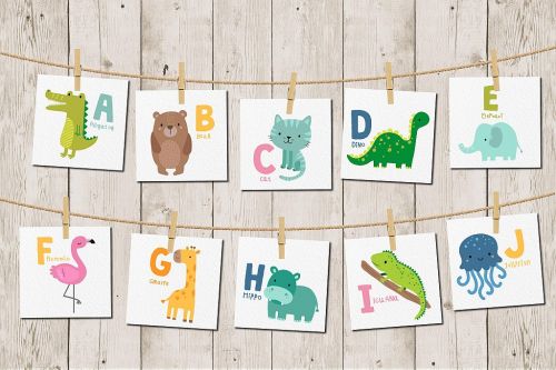 Animal Alphabet Vector Set