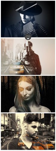 CreativeMarket - Double Exposure Photoshop Template
