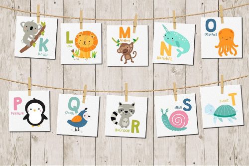 Animal Alphabet Vector Set