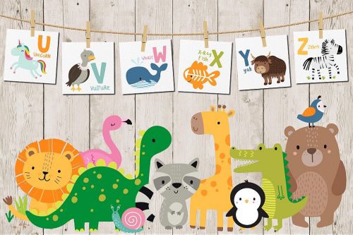 Animal Alphabet Vector Set
