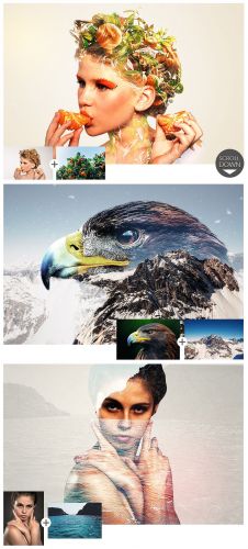 CreativeMarket - Double Exposure Photoshop Template