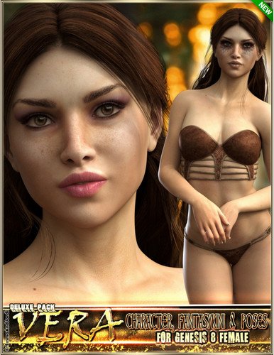 EJ Vera Deluxe Pack for Genesis 8 Female: Character, Fantasykini and Poses 