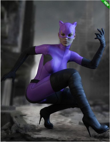 X-Fashion Kitty Girl Outfit for Genesis 3 Female(s) 