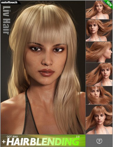 Liv Hair for Genesis 3 Female(s) and Genesis 8 Female(s) 