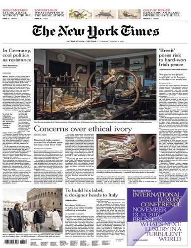 International New York Times - August 9, 2017