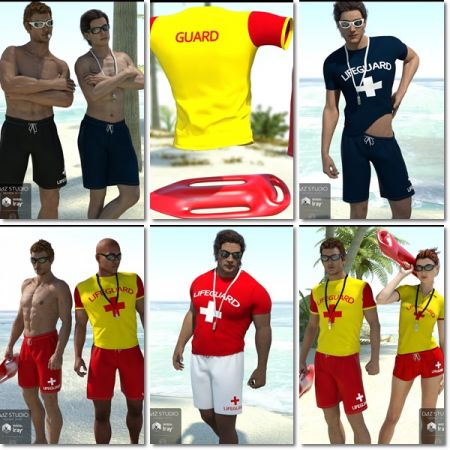 Lifeguard Uniform For Genesis 3 Male(S)