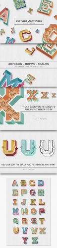 Vintage Alphabet Illustrations - Vintage Alphabet themed illustrations