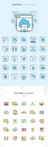 Ai Vector Web Icons - Hosting