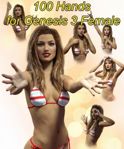 Slide3d 100 Hands For Genesis 3 Female(S)