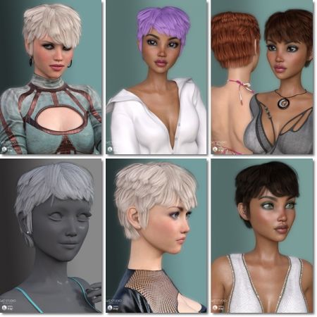Evi Hair for Genesis 3 Female(s)