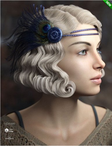 Zarah Hair for Genesis 3 &amp; 8 Female(s) 