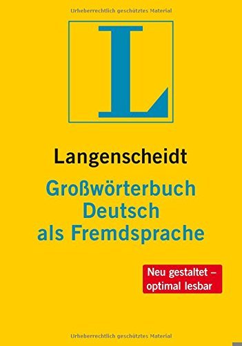 Langenscheidt Großwörterbuch Deutsch als Fremdsprache