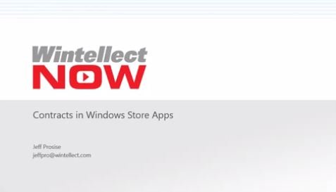 Contracts in Windows Store Apps