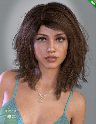 Olive Hair for Genesis 3 and 8 Female(s) 