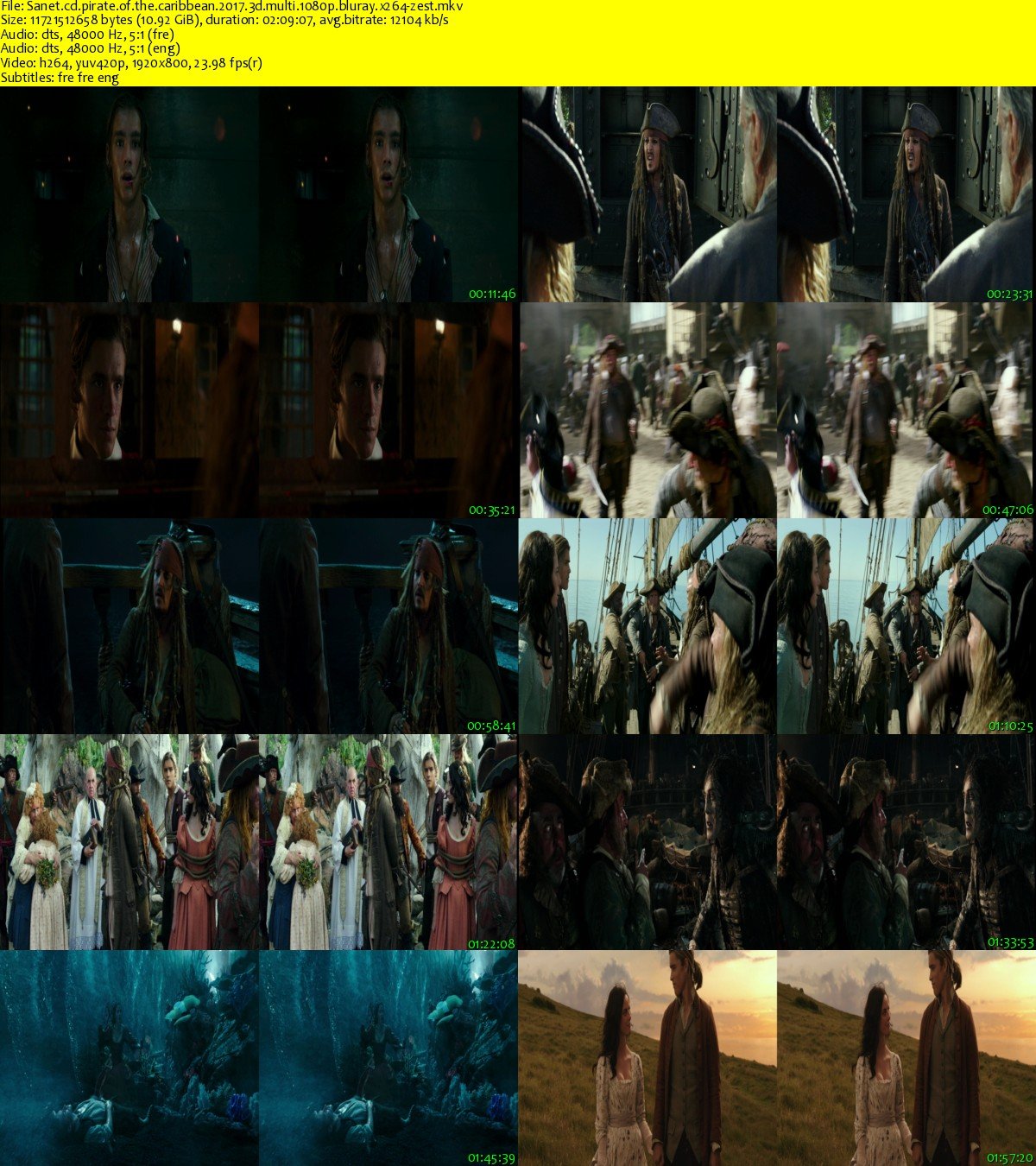 Pirates Of The Caribbean 1, 2, 3, 4, 5 - 2003-2017 Bluray