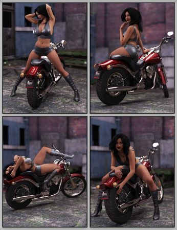 Biker Babe Poses for Genesis 3 Female