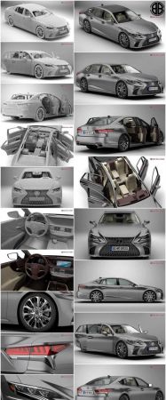 Lexus Ls 500 2018 3d Model
