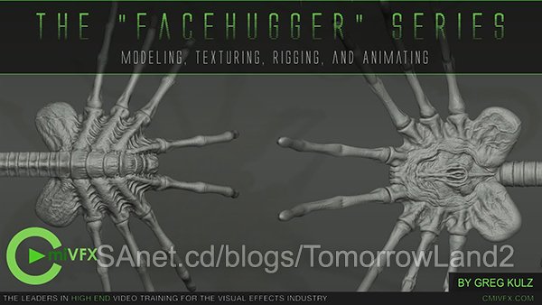 The Facehugger Series Modeling Texturing Rigging and Animating