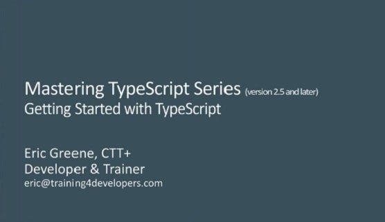 WintellectNOW - Getting Started with TypeScript