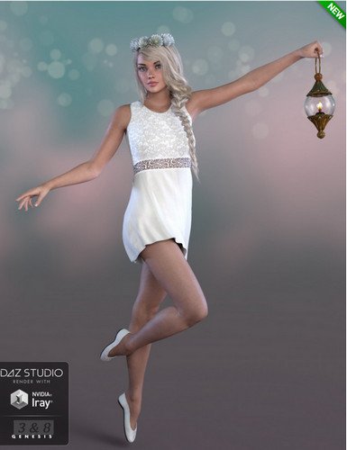 dForce Summer Angel Outfit for Genesis 3 and 8 Female(s) 