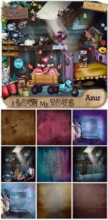 Scrap Kit - I Love my Toys