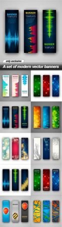 A set of modern vector banners