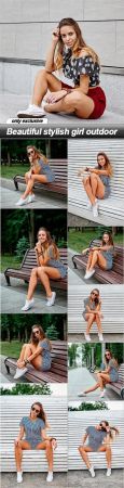 Beautiful stylish girl outdoor