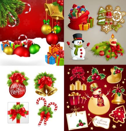 Merry Christmas and New Year collection design 9