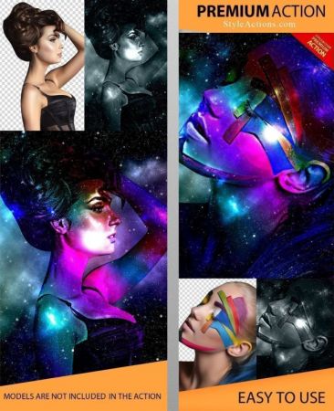 StyleActions - Colorful Starry Sky Photoshop Action