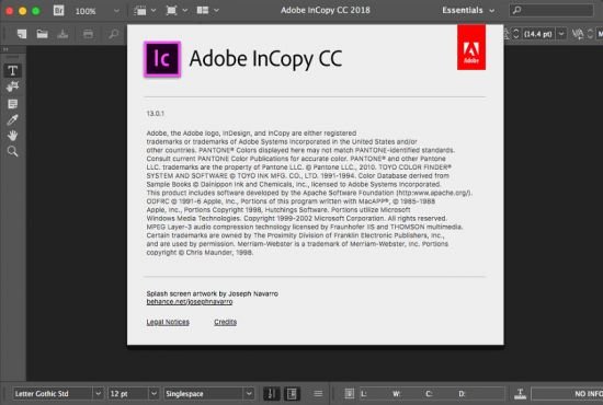 Adobe InCopy CC 2018 v13.0.1.207 macOS