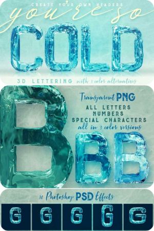 Creative Market - Ice Cold 3D Lettering