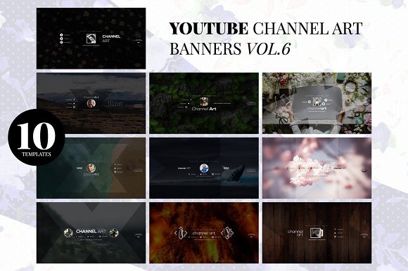 10 Youtube Channel Art Banners vol.6 2144648