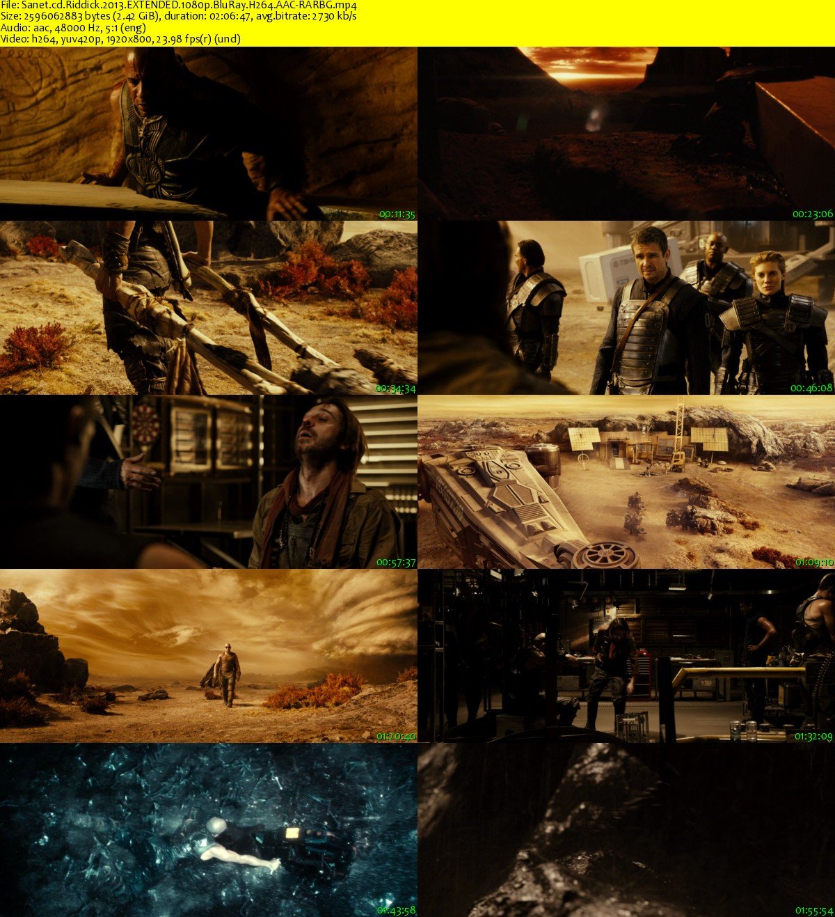 Riddick 2013 EXTENDED 720p BRRip x264 AC3-JYK YIFY subtitles