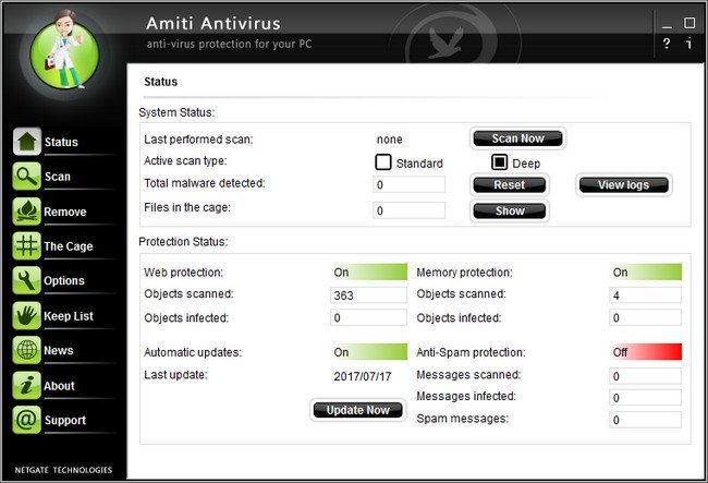 NETGATE Amiti Antivirus 2017 24.0.660 Multilingual 38KuimKOvsC9wwIxeR4o8yFc6btJnAmr
