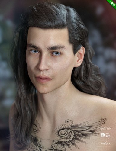 Elan Hair for Genesis 8 Male(s) and Female(s) 