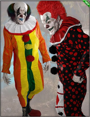Bad Clown Clothing and Hair Textures 