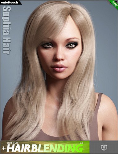 Sophia Hair for Genesis 3 and 8 Female(s) 