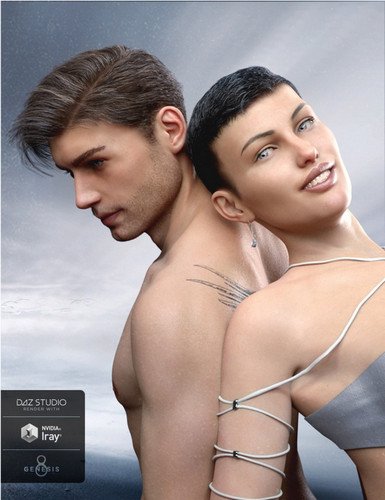 Classic Side Part Hair for Genesis 3 and 8 