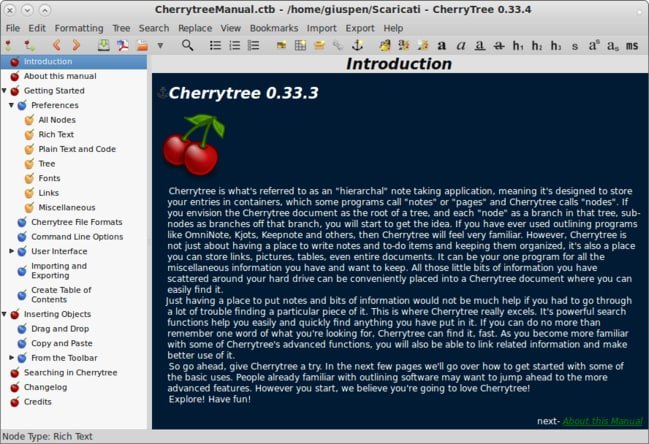 CherryTree 0.99.56 for mac instal free