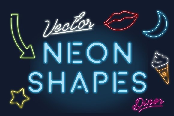 Neon Sign Shapes Vector Pack 2147061