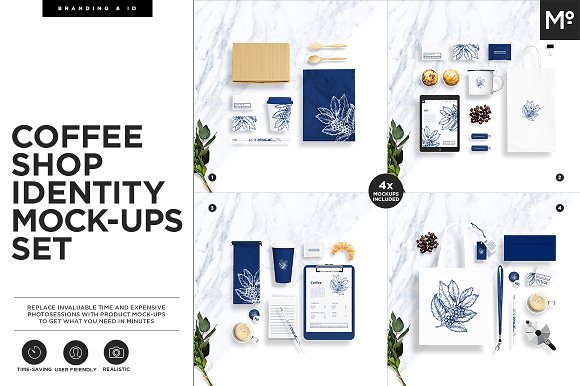 Coffee Shop Identity Mock-ups Set 2163036
