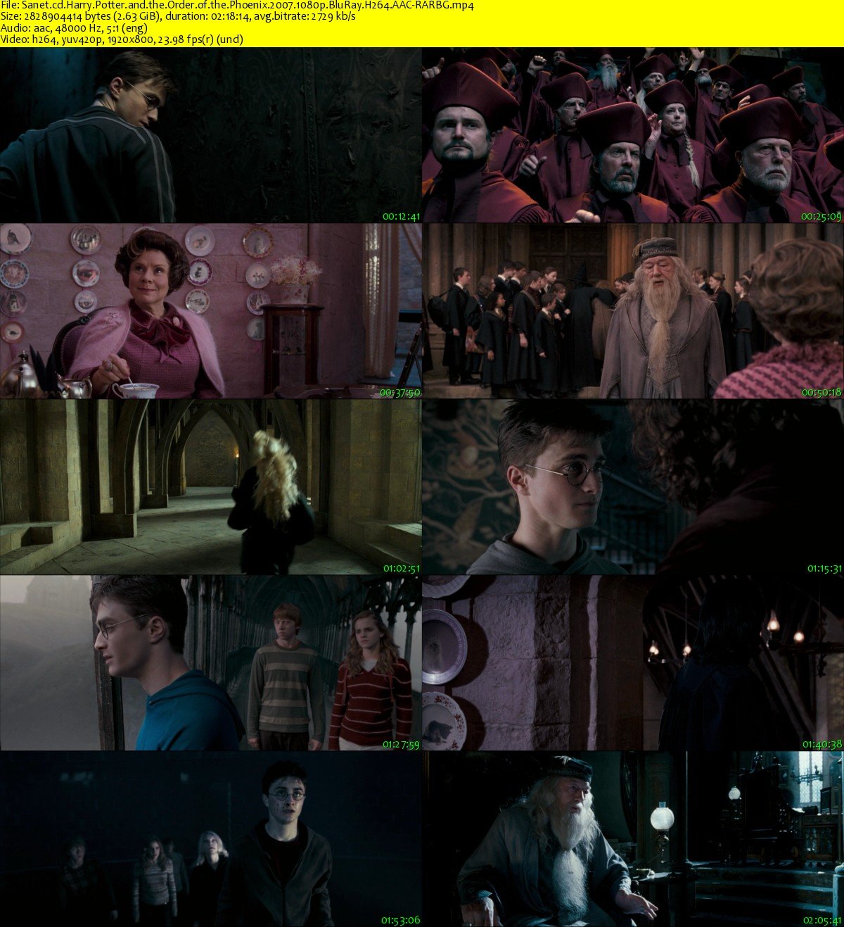 Harry Potter And The Goblet Of Fire 2005 720p BluRay H264
