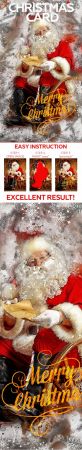 Christmas Card Photoshop Action 21041258 